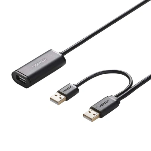 Kup UGREEN US137 Hosszabbító kábel 2x USB 2.0, aktív, 10m (fekete) - UGR1150BLK - {ean13} - Sklep Home Screen