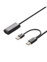 UGREEN US137 Hosszabbító kábel 2x USB 2.0, aktív, 10m (fekete)