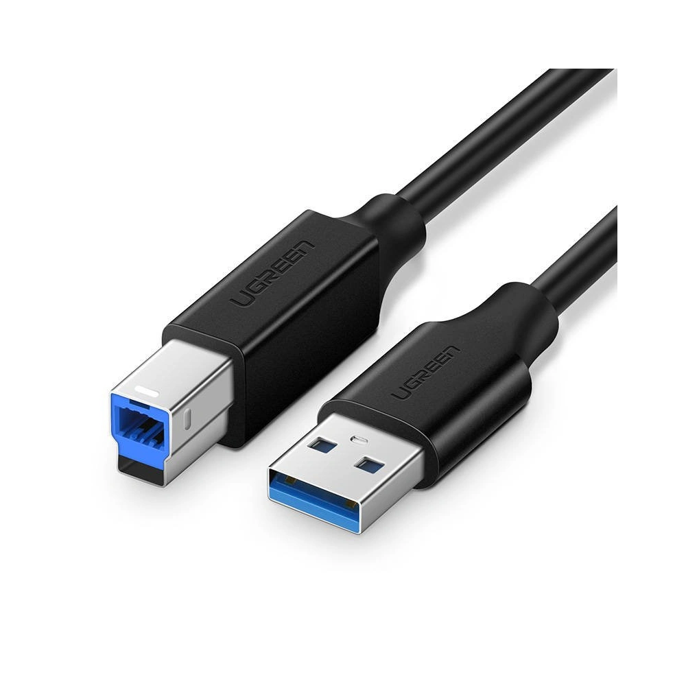 Kabel USB 3.0 A-B UGREEN US210 do drukarki, 1m (czarny)