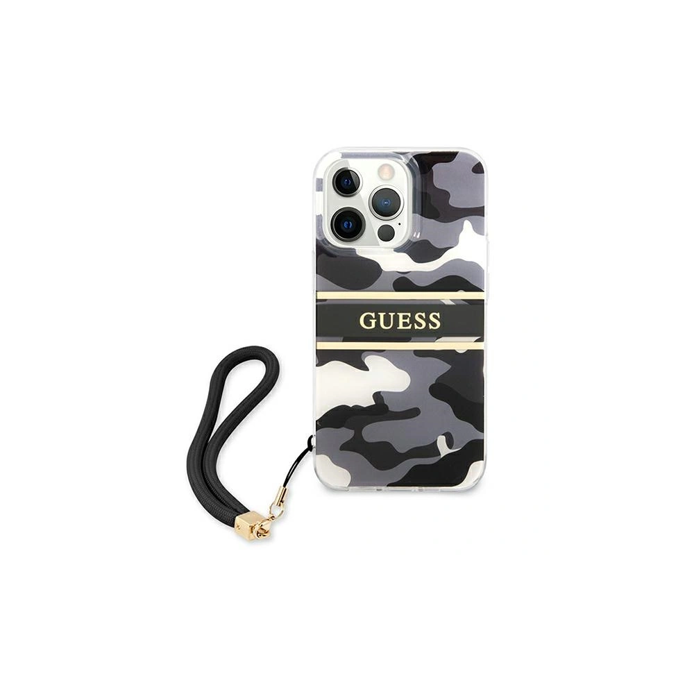 Etui Guess GUHCP13XKCABBK Apple iPhone 13 Pro Max czarny/black hardcase Camo Strap Collection