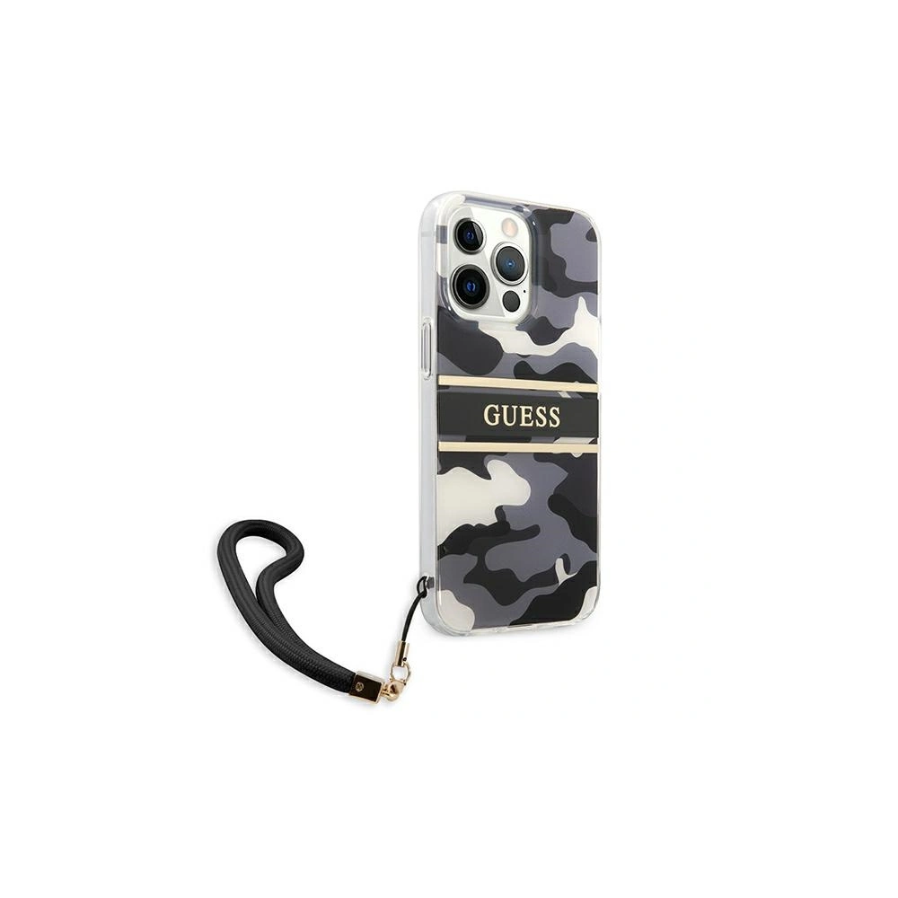 Etui Guess GUHCP13XKCABBK Apple iPhone 13 Pro Max czarny/black hardcase Camo Strap Collection