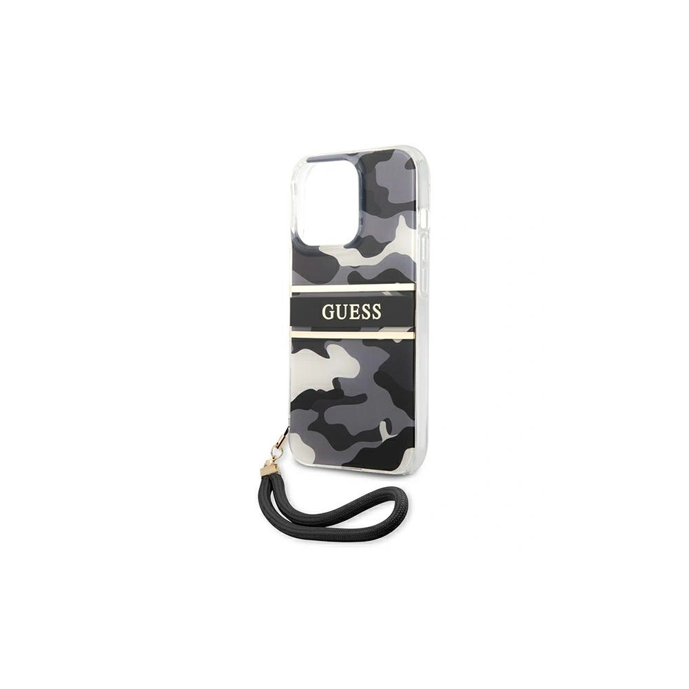 Etui Guess GUHCP13XKCABBK Apple iPhone 13 Pro Max czarny/black hardcase Camo Strap Collection