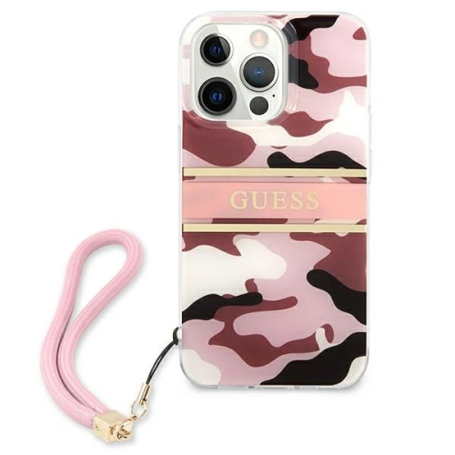 Kup Etui Guess GUHCP13XKCABPI Apple iPhone 13 Pro Max różowy/pink hardcase Camo Strap Collection - GUE1517PNK - {ean13} - Sklep Home Screen
