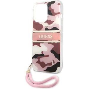 Etui Guess GUHCP13XKCABPI Apple iPhone 13 Pro Max różowy/pink hardcase Camo Strap Collection
