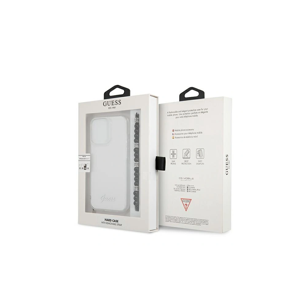 Etui Guess GUHCP13XKPSBK Apple iPhone 13 Pro Max Transparent hardcase Black Pearl