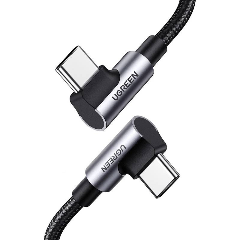 Buy Angle cable USB-C to USB-C UGREEN US335, 5A, 100W, 2m (black) - 6957303876983 - UGR1157BLK - Homescreen.pl