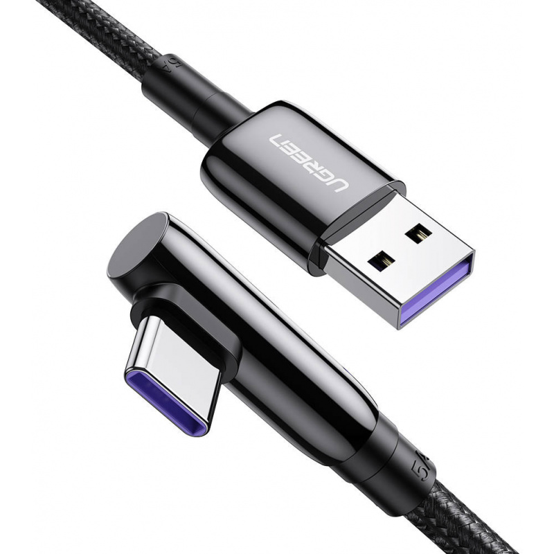Buy Cable USB to USB-C UGREEN US317 Angled, 1m (black) - 6957303874323 - UGR1165BLK - Homescreen.pl