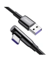 Cablu USB la USB-C UGREEN US317 unghiular, 2m (negru)