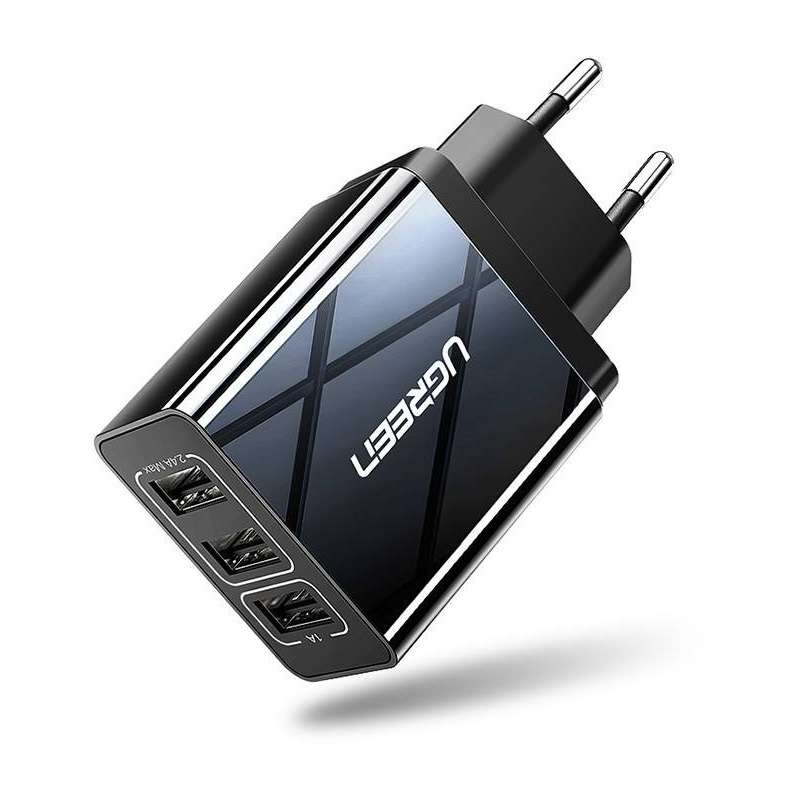 Buy Wall charger UGREEN ED013, 3x USB, 2.4A (black) - 6957303858163 - UGR1167BLK - Homescreen.pl