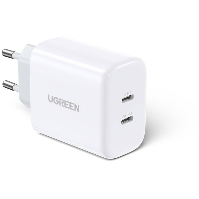 UGREEN CD243 Wall Charger, 2x USB-C, 40W (White)
