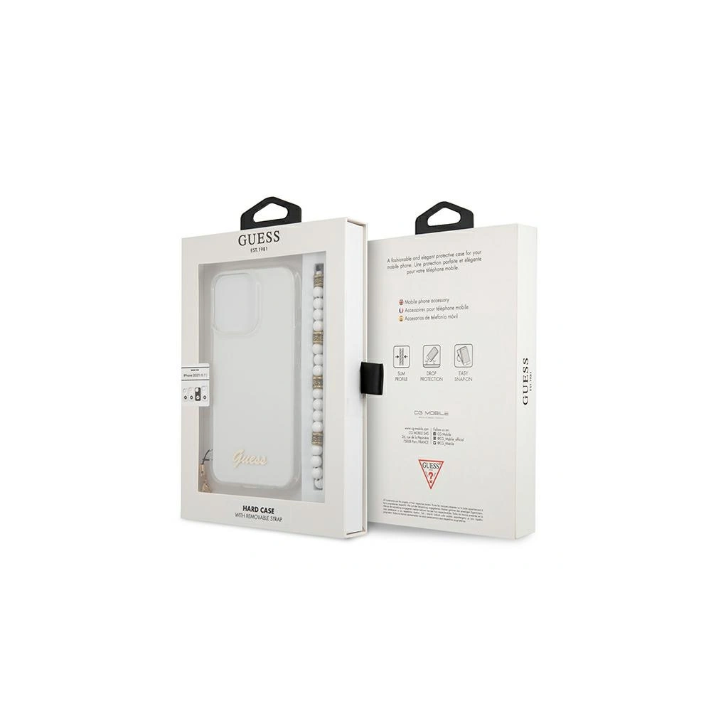 Etui Guess GUHCP13XKPSWH Apple iPhone 13 Pro Max Transparent hardcase White Pearl