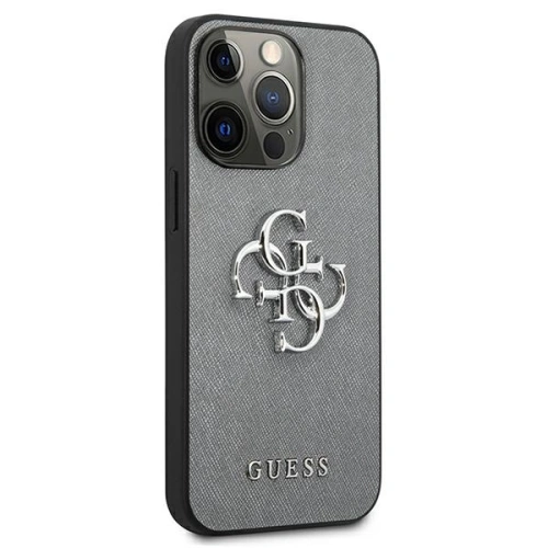 Buy Guess GUHCP13XSA4GSGR Apple iPhone 13 Pro Max grey hardcase Saffiano 4G Metal Logo - GUE1522GRY - {ean13} - Home Screen Store Europe