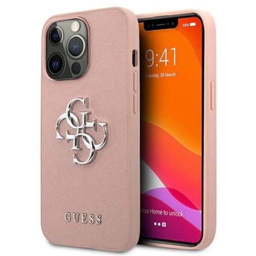 Kup Etui Guess GUHCP13XSA4GSPI Apple iPhone 13 Pro Max růžový/pink hardcase Saffiano 4G Metal Logo - GUE1523PNK - {ean13} - Sklep Home Screen