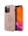 Guess Apple Tasche GUHCP13XSA4GSPI iPhone 13 Pro Max rosa/rosa Hartschale Saffiano 4G Metall Logo