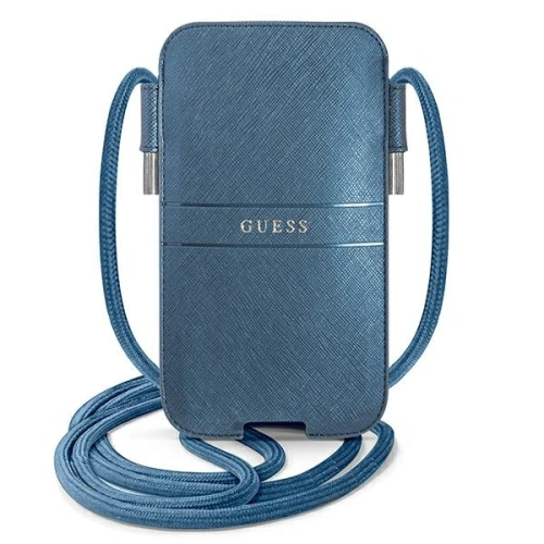 Kup Torebka Guess GUPHMPSASBBL 6,1 palce modrá/blue Saffiano Strap - GUE1528BLU - {ean13} - Sklep Home Screen