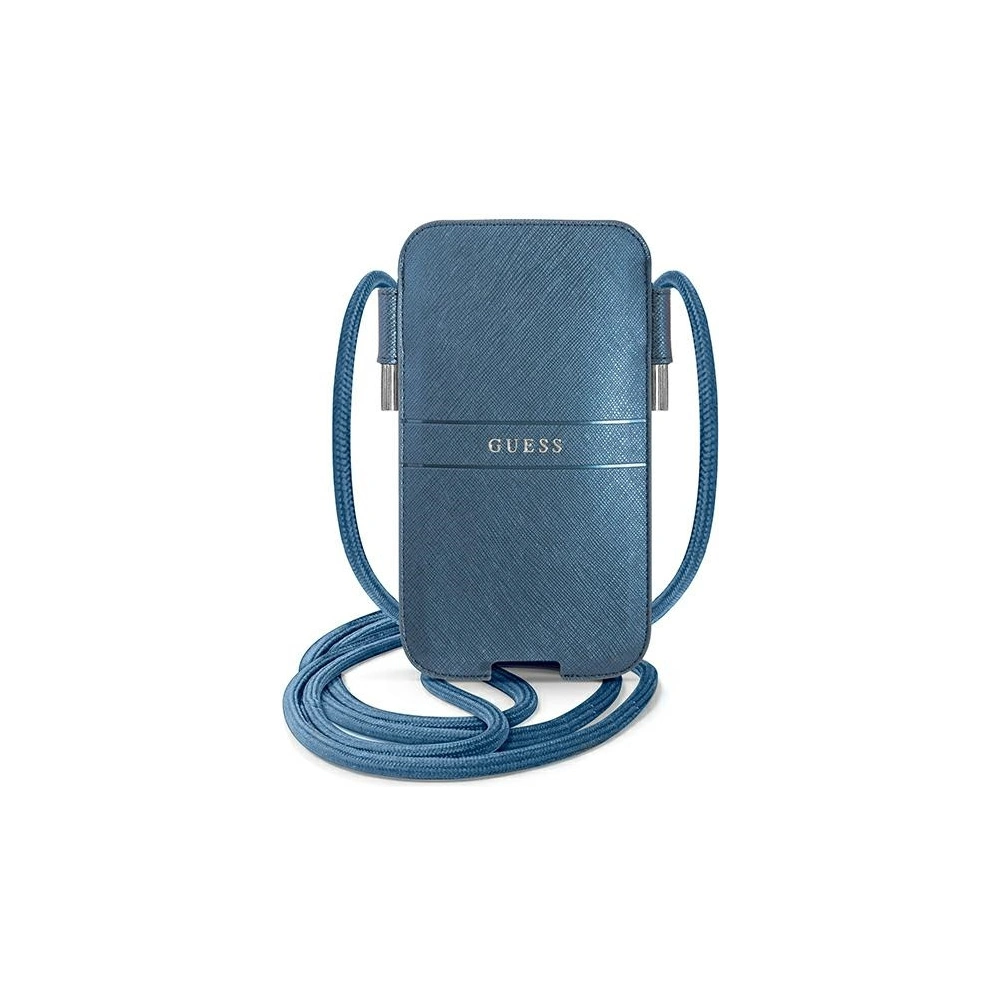 Torebka Guess GUPHMPSASBBL 6,1 cala niebieski/blue Saffiano Strap