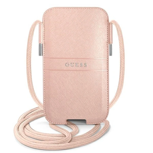 Kup Torebka Guess GUPHMPSASBPI 6,1 palce růžová/pink Saffiano Strap - GUE1529PNK - {ean13} - Sklep Home Screen
