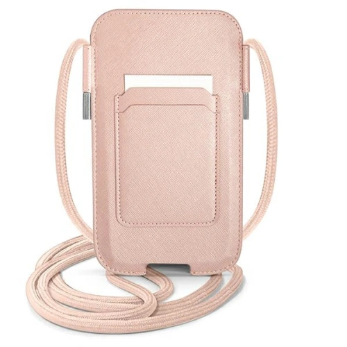 Kup Torebka Guess GUPHMPSASBPI 6,1 cala różowy/pink Saffiano Strap - GUE1529PNK - {ean13} - Sklep Home Screen