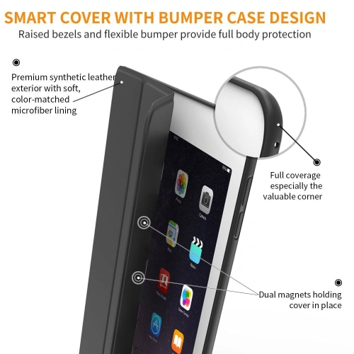 Kup Etui Tech-Protect Smartcase Apple iPad 9.7 2017/2018 (5. és 6. generáció) Fekete - THP770BLK - {ean13} - Sklep Home Screen