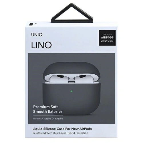Kup Apple UNIQ Lino Case AirPods 3 Silikon grau/aschgrau - UNIQ537GRY - {ean13} - Sklep Home Screen