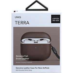 Kup Etui UNIQ Terra Apple AirPods 3 Genuine Leather brązowy/brown - UNIQ539BR - {ean13} - Sklep Home Screen