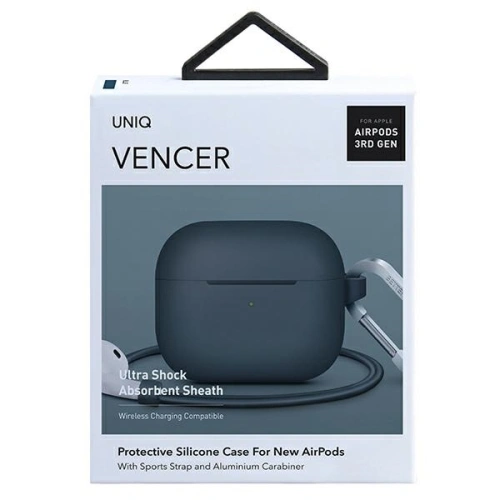 Kup Etui UNIQ Vencer Apple AirPods 3 silikonové modré/nautical blue - UNIQ542BLU - {ean13} - Sklep Home Screen