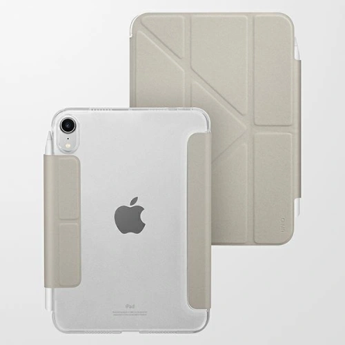 Kup Etui UNIQ Camden Apple iPad mini 2021 (6. generacji) / iPad mini 8.3" 2024 (7. generacji) szary/fossil grey Antimicrobial - UNIQ544GRY - {ean13} - Sklep Home Screen