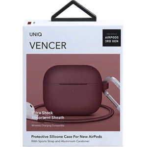 Kup Etui UNIQ Vencer Apple AirPods 3 Silicone bordowy/burgundy maroon - UNIQ556BURMAR - {ean13} - Sklep Home Screen