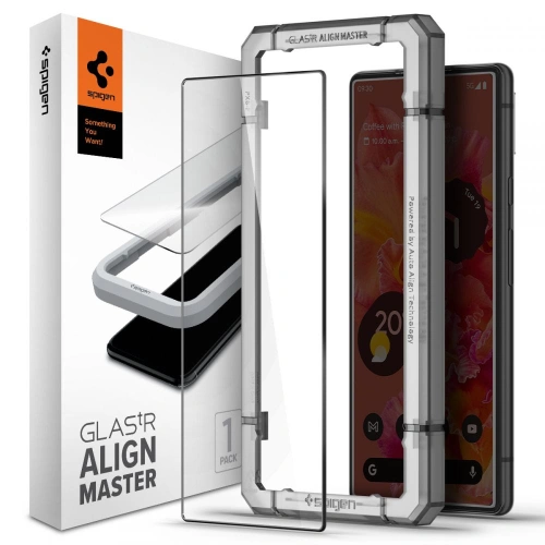 Kup Spigen Gehärtetes Glas GLAS.tR Slim AlignMaster Google Pixel 6 Schwarz - SPN2026BLK - {ean13} - Sklep Home Screen