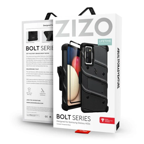 Buy ZIZO BOLT Bundle Samsung Galaxy A02S Case - Black - ZIZ090BLK - {ean13} - Home Screen Store Europe