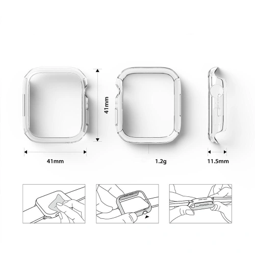 Kup Case nakładka Ringke Slim Apple Watch 4/5/6/7/SE/8/9 40/41mm Klar [2 PACK] - RGK1519CL - {ean13} - Sklep Home Screen
