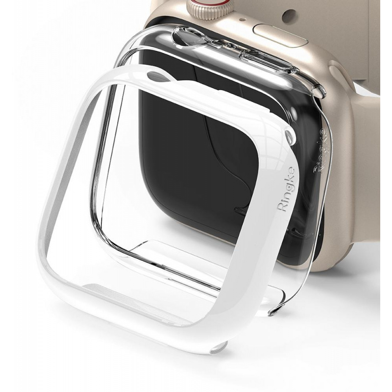 Ringke Slim Apple Watch 7 41mm Clear + White [2 PACK]