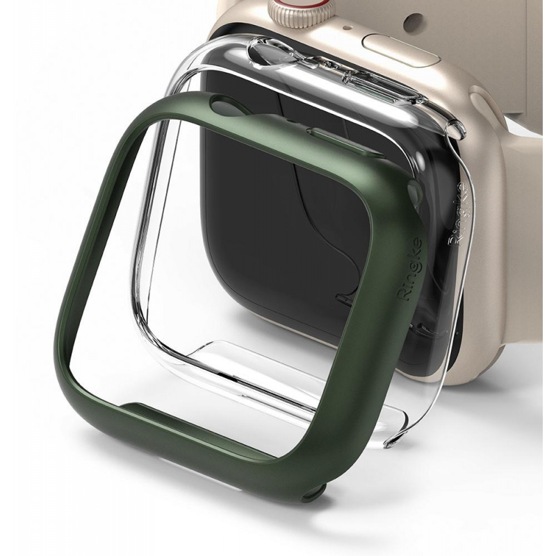 Buy Ringke Slim Apple Watch 7 41mm Clear + Deep Green [2 PACK] - 8809848200236 - RGK1523CLGRN - Homescreen.pl