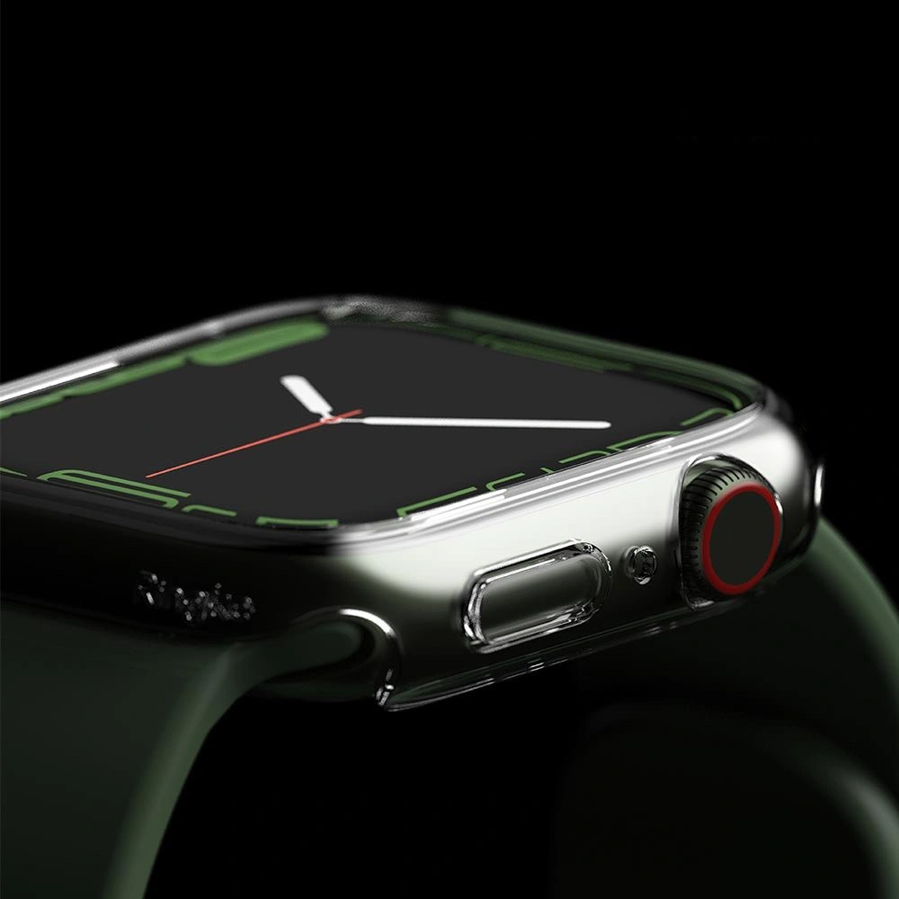 Etui nakładka Ringke Slim Apple Watch 4/5/6/7/8/9/SE 44/45mm Clear + Metallic Blue [2 PACK]