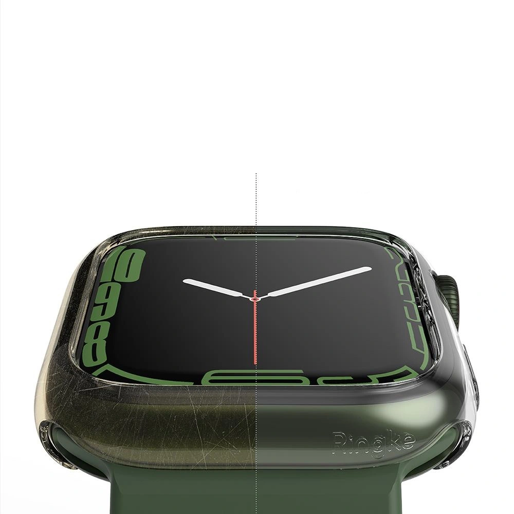 Etui nakładka Ringke Slim Apple Watch 4/5/6/7/8/9/SE 44/45mm Clear + Metallic Blue [2 PACK]