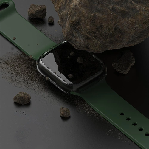 Kup Etui nakładka Ringke Slim Apple Watch 4/5/6/7/8/9/SE 44/45mm Clear + Deep Green [2 PACK] - RGK1528CLGRN - {ean13} - Sklep Home Screen