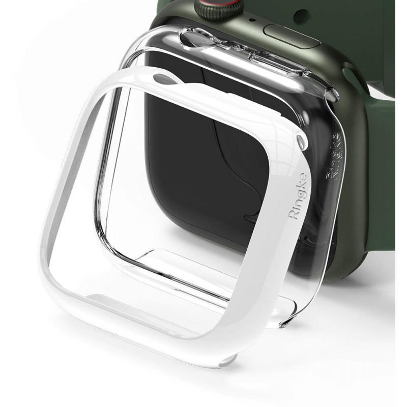 Buy Ringke Slim Apple Watch 7 45mm Clear + White [2 PACK] - 8809848200250 - RGK1525CLWHT - Homescreen.pl
