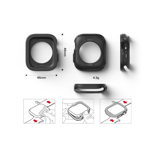 Kup Etui Ringke Air Sports Apple Watch 4/5/6/7/8/9/SE 44/45mm Black - RGK1529BLK - {ean13} - Sklep Home Screen