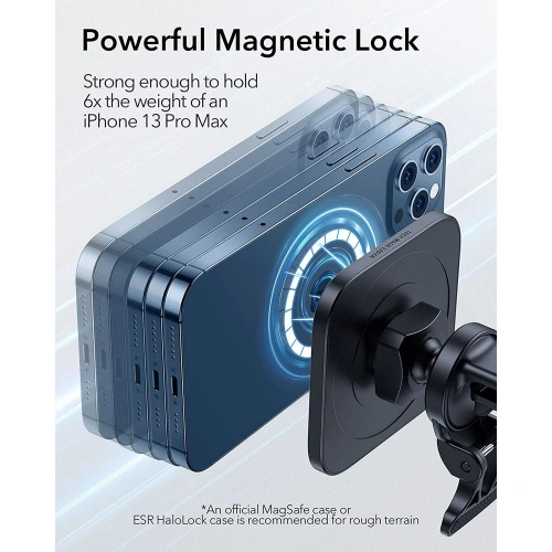 Buy ESR HaloLock MagSafe Magnetic Car Mount Set Black - ESR448BLK - {ean13} - Home Screen Store Europe