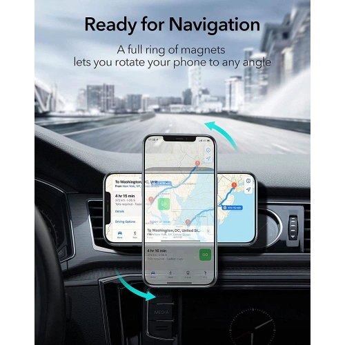 Buy ESR HaloLock MagSafe Magnetic Car Mount Set Black - ESR448BLK - {ean13} - Home Screen Store Europe