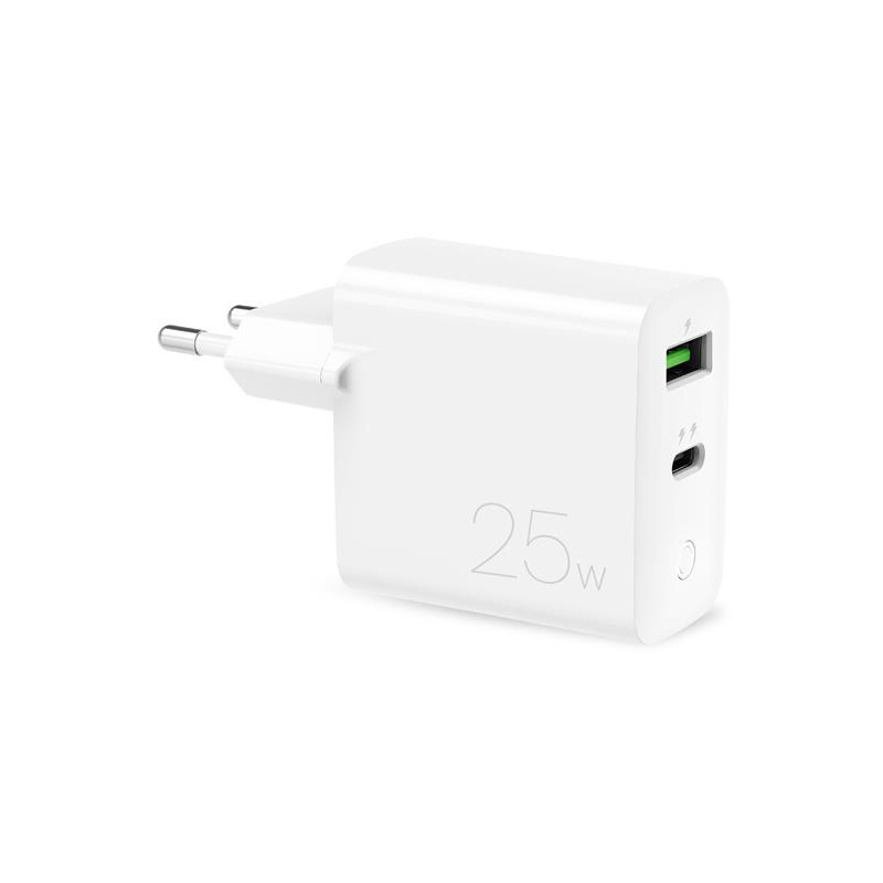 Buy PURO Mini Fast Travel Charger USB-A + USB-C Power Delivery 25W (white) - 8033830305887 - PUR521WHT - Homescreen.pl