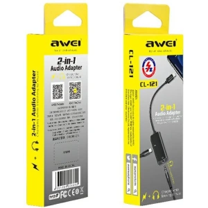 Kup AWEI Adapter CL-121 Lightning-Lightning/ Jack 3.5 2w1 czarny - AWEI083BLK - {ean13} - Sklep Home Screen