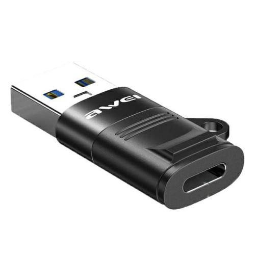 Kup AWEI CL-13 USB-C/USB-A adapter fekete - AWEI084BLK - {ean13} - Sklep Home Screen