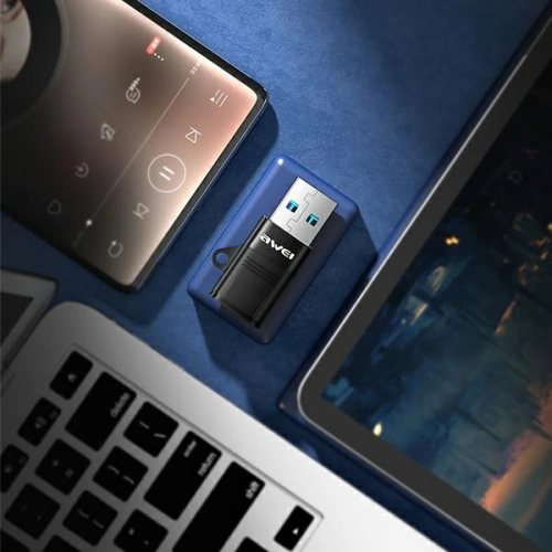 Buy AWEI Adapter CL-13 USB-C/USB-A black - AWEI084BLK - {ean13} - Home Screen Store Europe