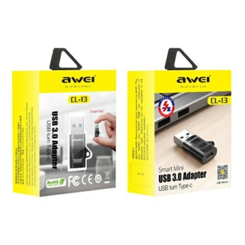 Kup AWEI Adaptér CL-13 USB-C/USB-A černý - AWEI084BLK - {ean13} - Sklep Home Screen