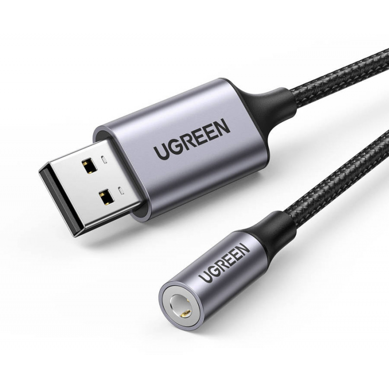 Buy UGREEN CM477 Audio Adapter, USB to Mini Jack 3.5mm AUX (grey) - 6957303837571 - UGR1179GRY - Homescreen.pl