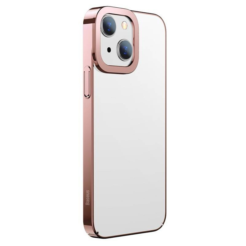 Baseus Glitter Transparent Case for iPhone 13 (pink)