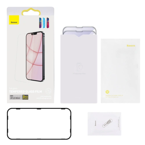 Kup Szkło hartowane 0.3mm Baseus SGBL020302 Antiblue Apple iPhone 13 mini [2 PACK] - BSU2928 - {ean13} - Sklep Home Screen