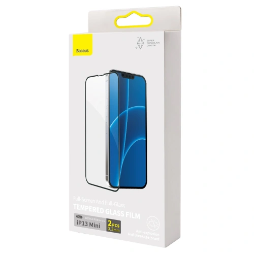 Kup Edzett üveg 0.3mm Baseus SGQP030001 Apple iPhone 13 mini [2 PACK] (fekete keret) - BSU2940 - {ean13} - Sklep Home Screen