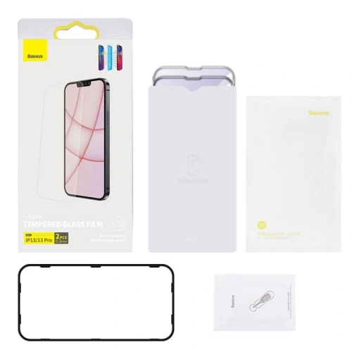 Kup Pog tempered glass 0.3mm Baseus SGBL020402 Antiblue Apple iPhone 16e / 14 / 13 / 13 Pro [2 PACK] - BSU2945 - {ean13} - Sklep Home Screen